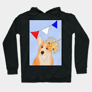 Royal Corgi With Bunting Hoodie